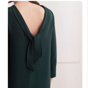 Sézane fellini dark green blouse